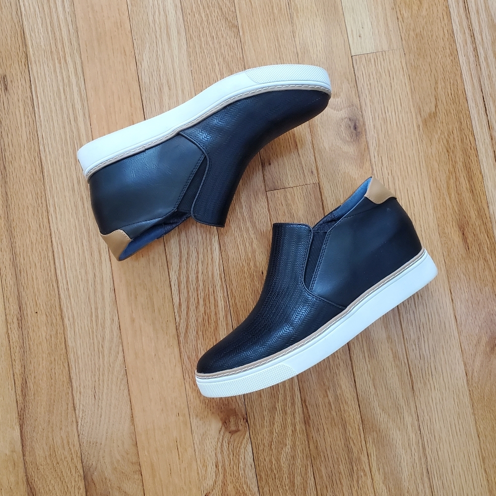 Dr Scholl's black wedge sneaker booties